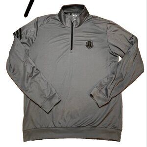 Adidas Ryder Cup Medinah 2012 Gray 1/4 zip pullover Golf Sweatshirt SZ M Mock